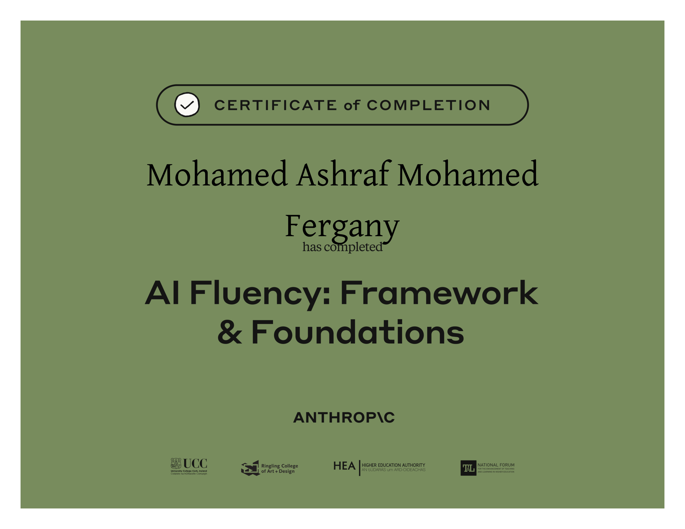 Anthropic AI Fluency Certificate