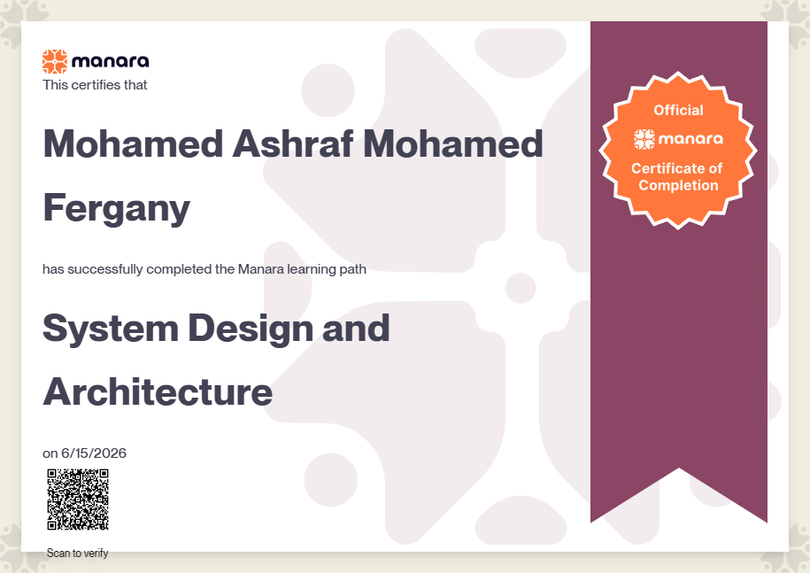 System Design and Architecture Certificate